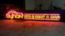 Ayhan Oto Rent A Car Kabartma Kutu Harf